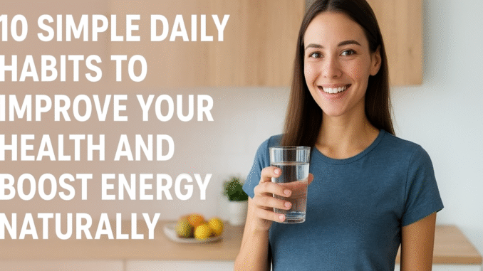 10 Simple Daily Habits to Improve Your Health and Boost Energy Naturally