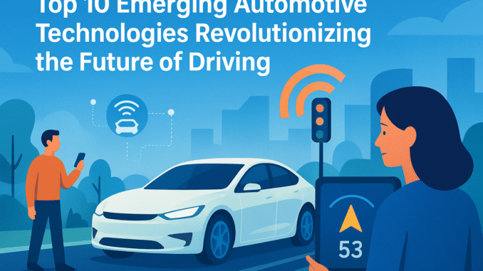 Top 10 Emerging Automotive Technologies Revolutionizing the Future of Driving
